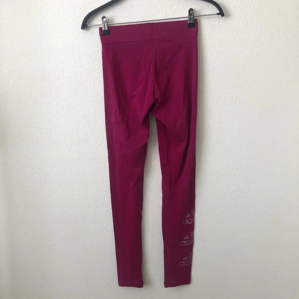 Adidas Holiday Tights Power Berry Fuchsia legging cotton blend